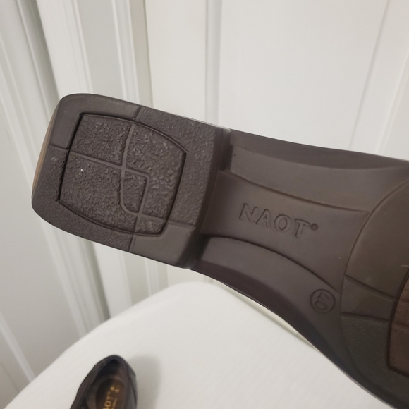 NAOT Brown Fabric Brogue Leather Loafer Shoes Size 40=9, Business Casual - Picture 2 of 12